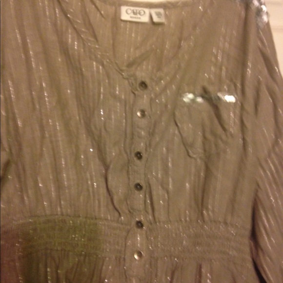 Shimmery Pullover Blouse - Picture 5 of 7